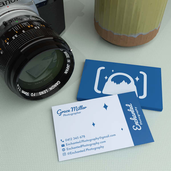 Enchanted photography Business Card Mockup